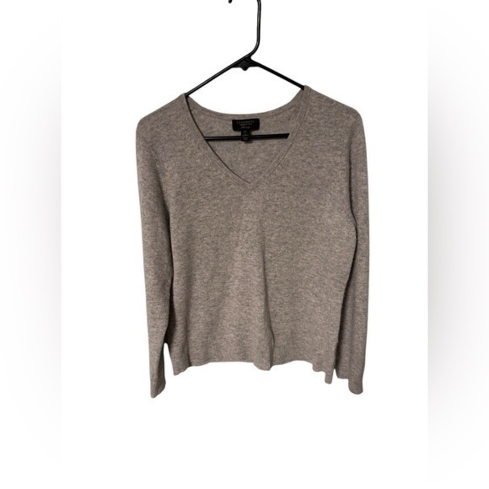 Charter Club Cashmere V Neck Sweater Size P/L